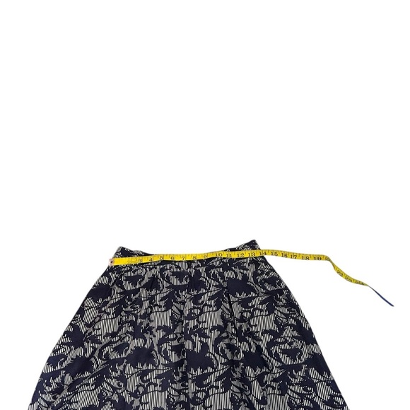 Shabby Apple Ball Gown Maxi Skirt Navy White Floral cotton Full Formal Size 8 - Picture 7 of 11